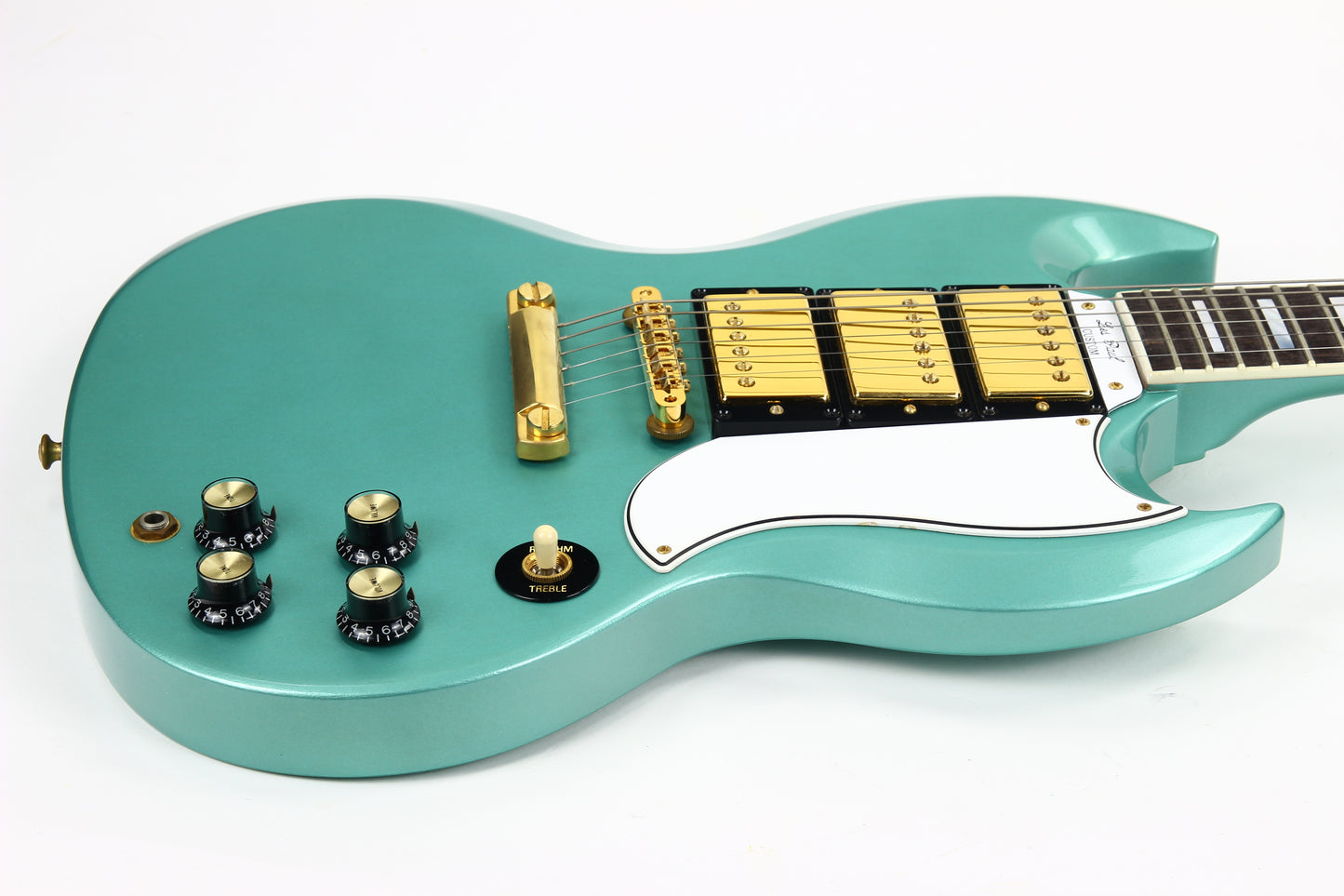 2000 Gibson Custom Shop 1961 Les Paul SG Custom Inverness Green UNPLAYED | 3 Pickups, Ebony Board