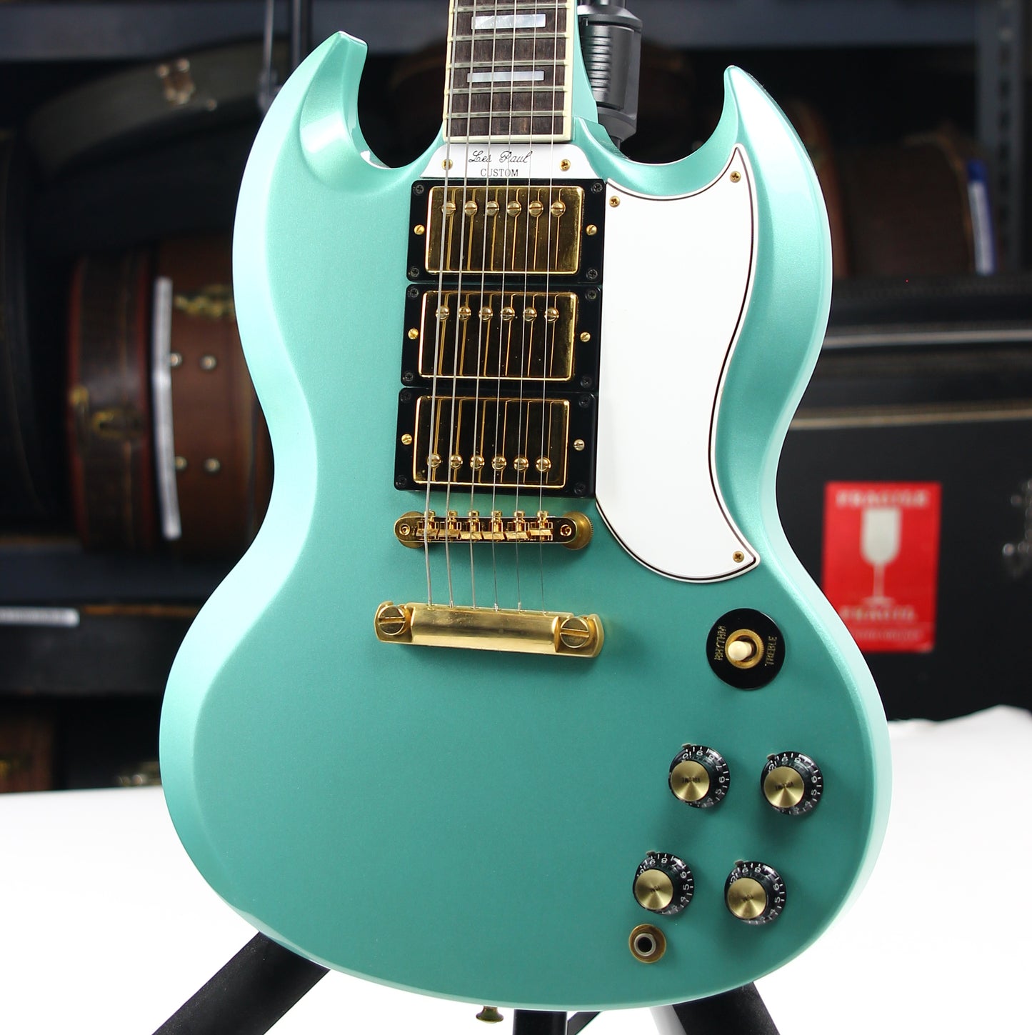 2000 Gibson Custom Shop 1961 Les Paul SG Custom Inverness Green UNPLAYED | 3 Pickups, Ebony Board