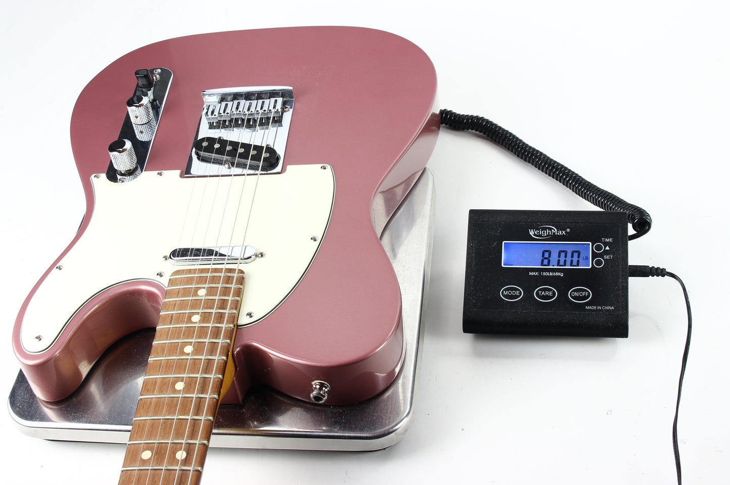 ONE OF 6 MADE! 2008 Fender Custom Shop Custom Classic NOS Telecaster Burgundy Mist - Ash Body, FIGURED NECK, Rosewood Board, Rare Color