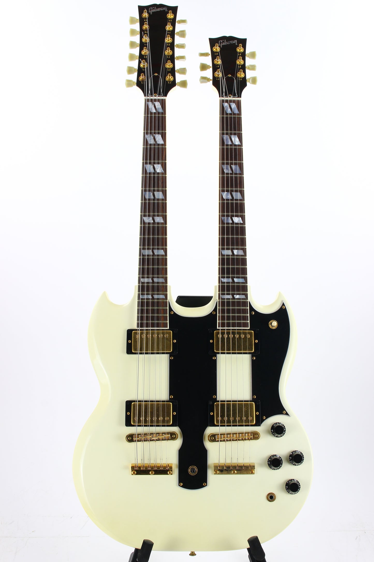 CLEAN 2001 Gibson EDS-1275 Double neck SG Alpine White 6/12 - Don Felder Alex Lifeson Jimmy Page Vibes