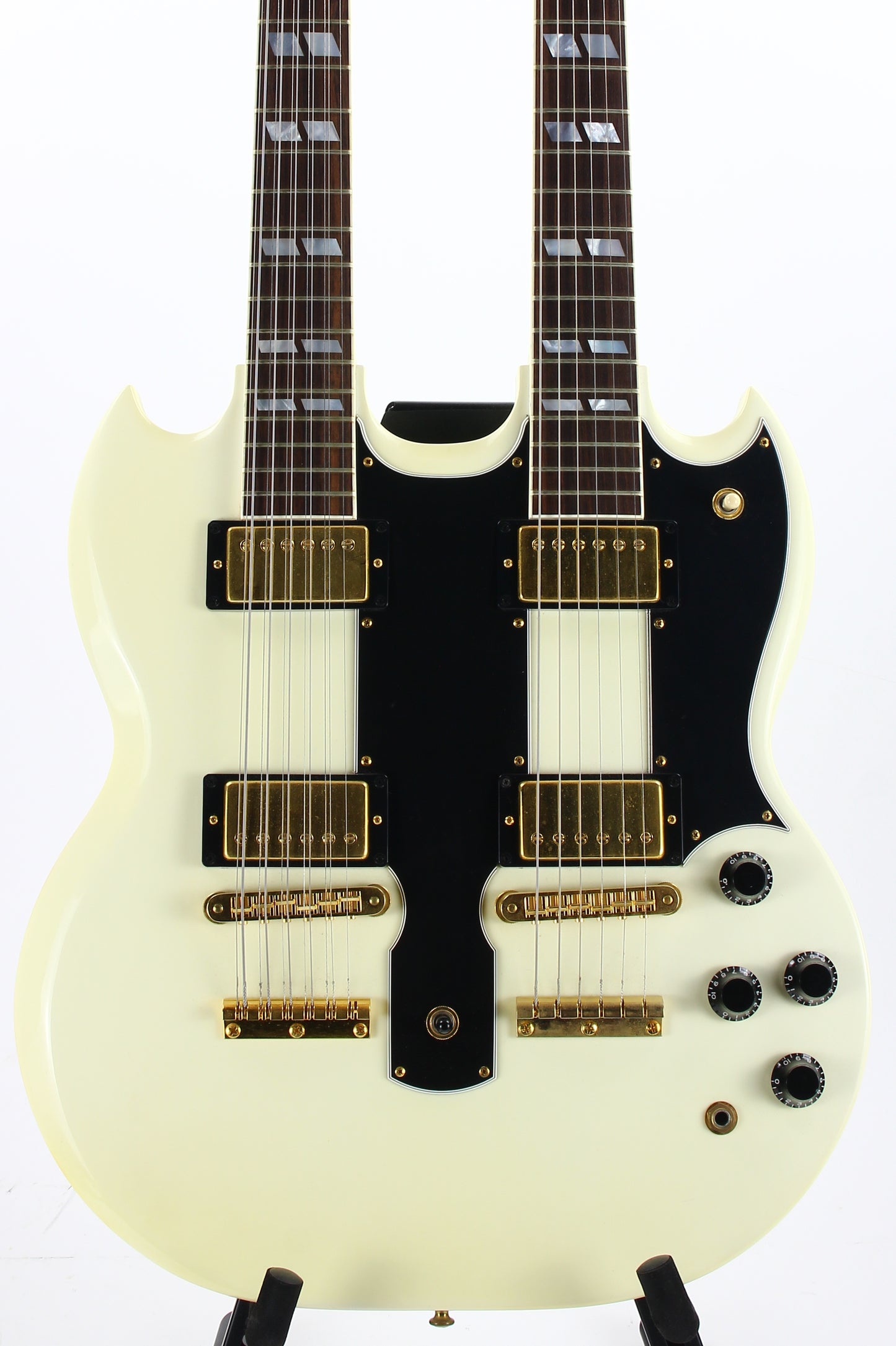 CLEAN 2001 Gibson EDS-1275 Double neck SG Alpine White 6/12 - Don Felder Alex Lifeson Jimmy Page Vibes
