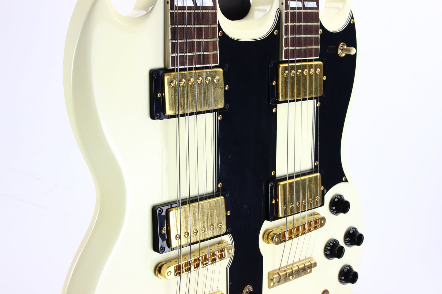 CLEAN 2001 Gibson EDS-1275 Double neck SG Alpine White 6/12 - Don Felder Alex Lifeson Jimmy Page Vibes
