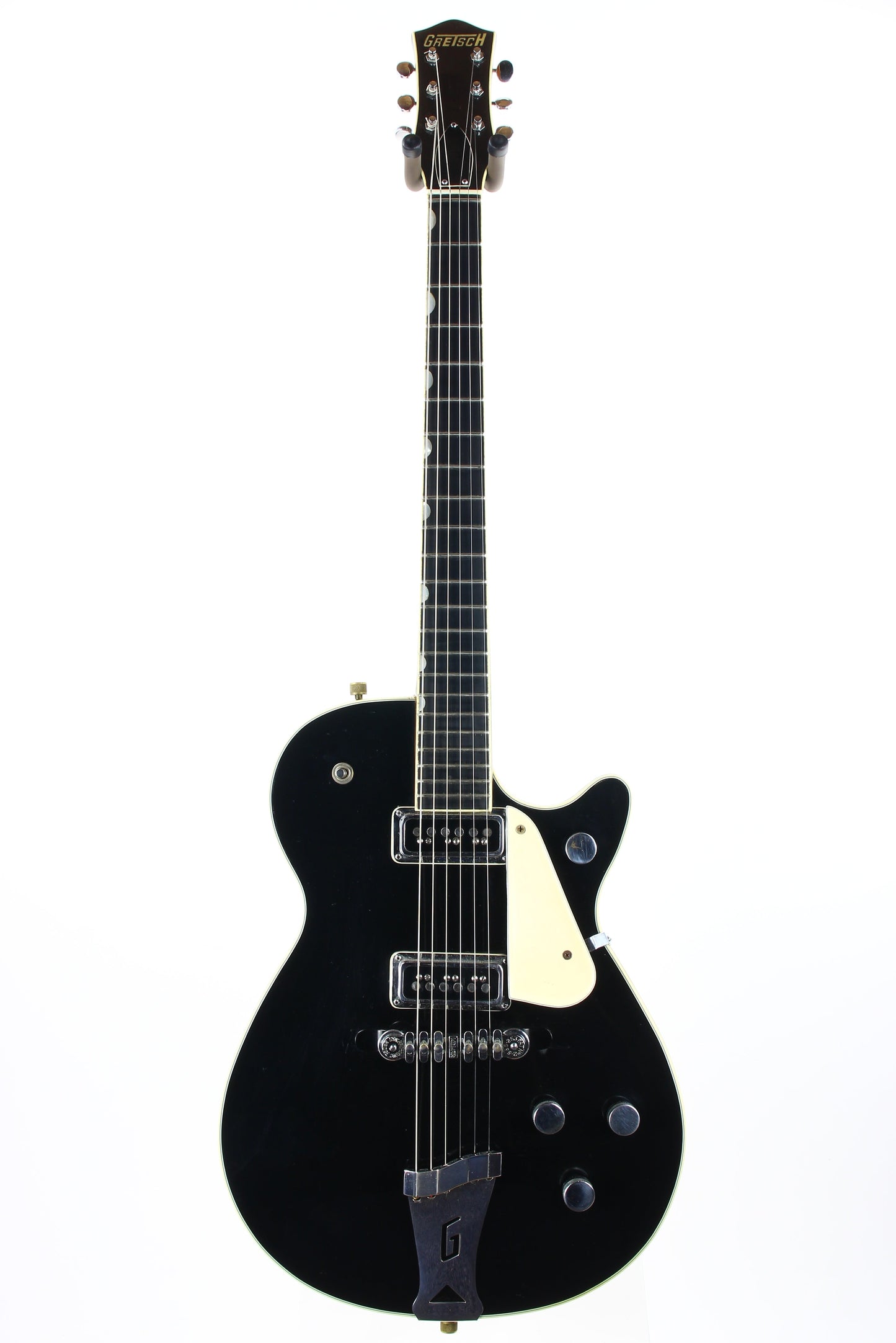 1955 Gretsch Duo Jet Black Vintage Electric Guitar w/ Tweed Case - Original Black Nitron Drum Wrap Top!