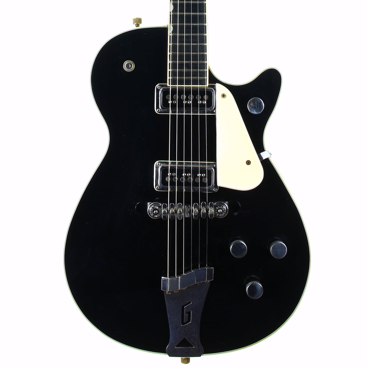 1955 Gretsch Duo Jet Black Vintage Electric Guitar w/ Tweed Case - Original Black Nitron Drum Wrap Top!