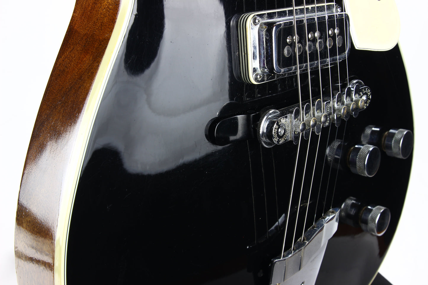 1955 Gretsch Duo Jet Black Vintage Electric Guitar w/ Tweed Case - Original Black Nitron Drum Wrap Top!