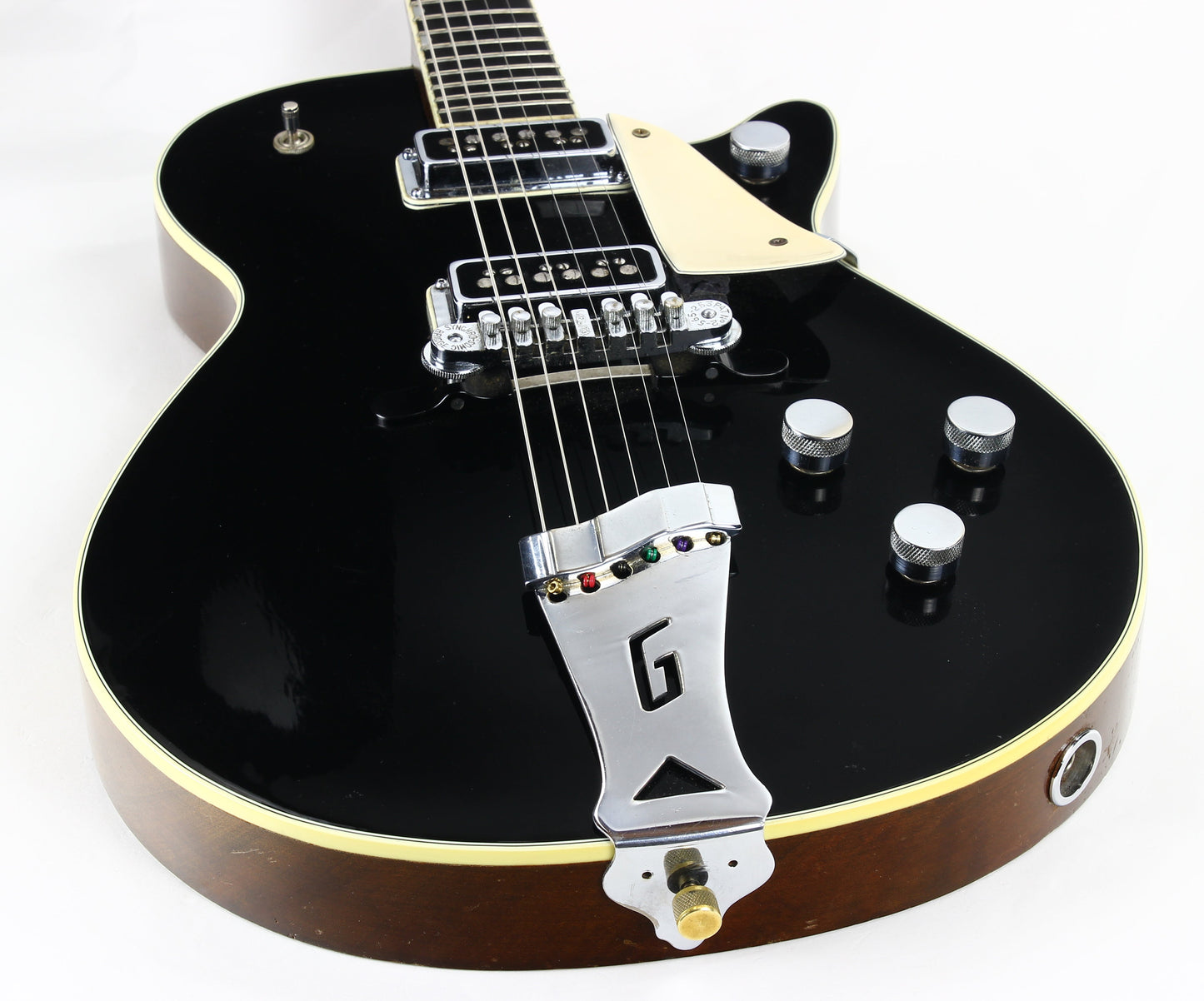 1955 Gretsch Duo Jet Black Vintage Electric Guitar w/ Tweed Case - Original Black Nitron Drum Wrap Top!