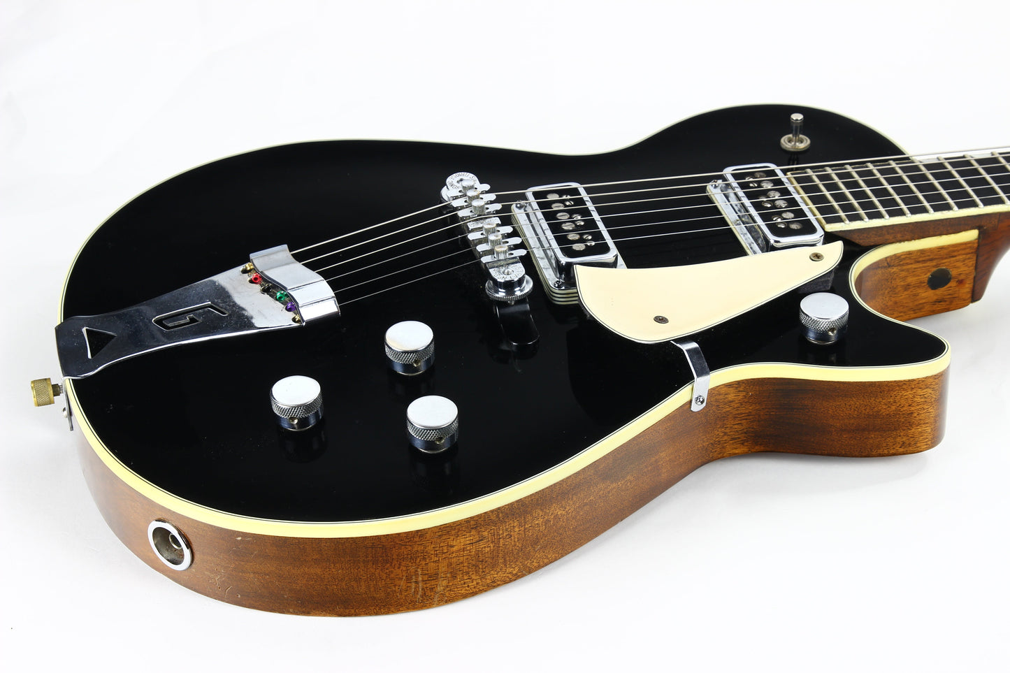 1955 Gretsch Duo Jet Black Vintage Electric Guitar w/ Tweed Case - Original Black Nitron Drum Wrap Top!