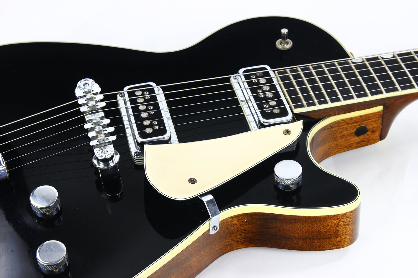 1955 Gretsch Duo Jet Black Vintage Electric Guitar w/ Tweed Case - Original Black Nitron Drum Wrap Top!
