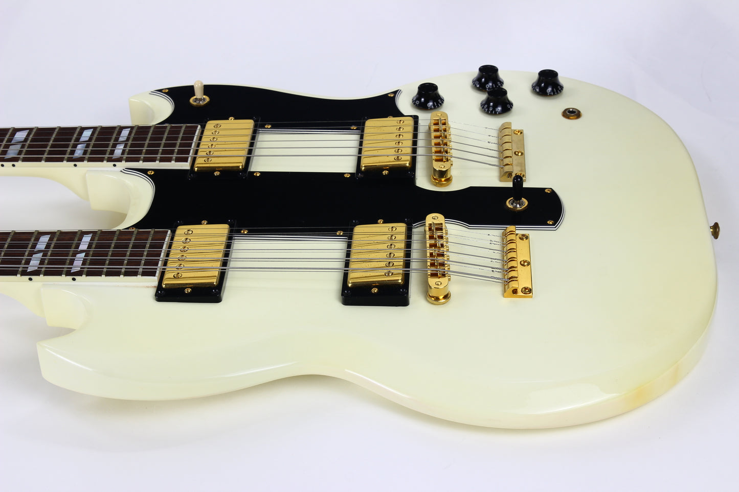 CLEAN 2001 Gibson EDS-1275 Double neck SG Alpine White 6/12 - Don Felder Alex Lifeson Jimmy Page Vibes