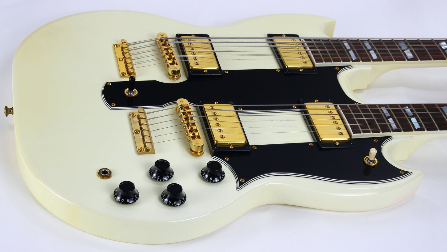CLEAN 2001 Gibson EDS-1275 Double neck SG Alpine White 6/12 - Don Felder Alex Lifeson Jimmy Page Vibes