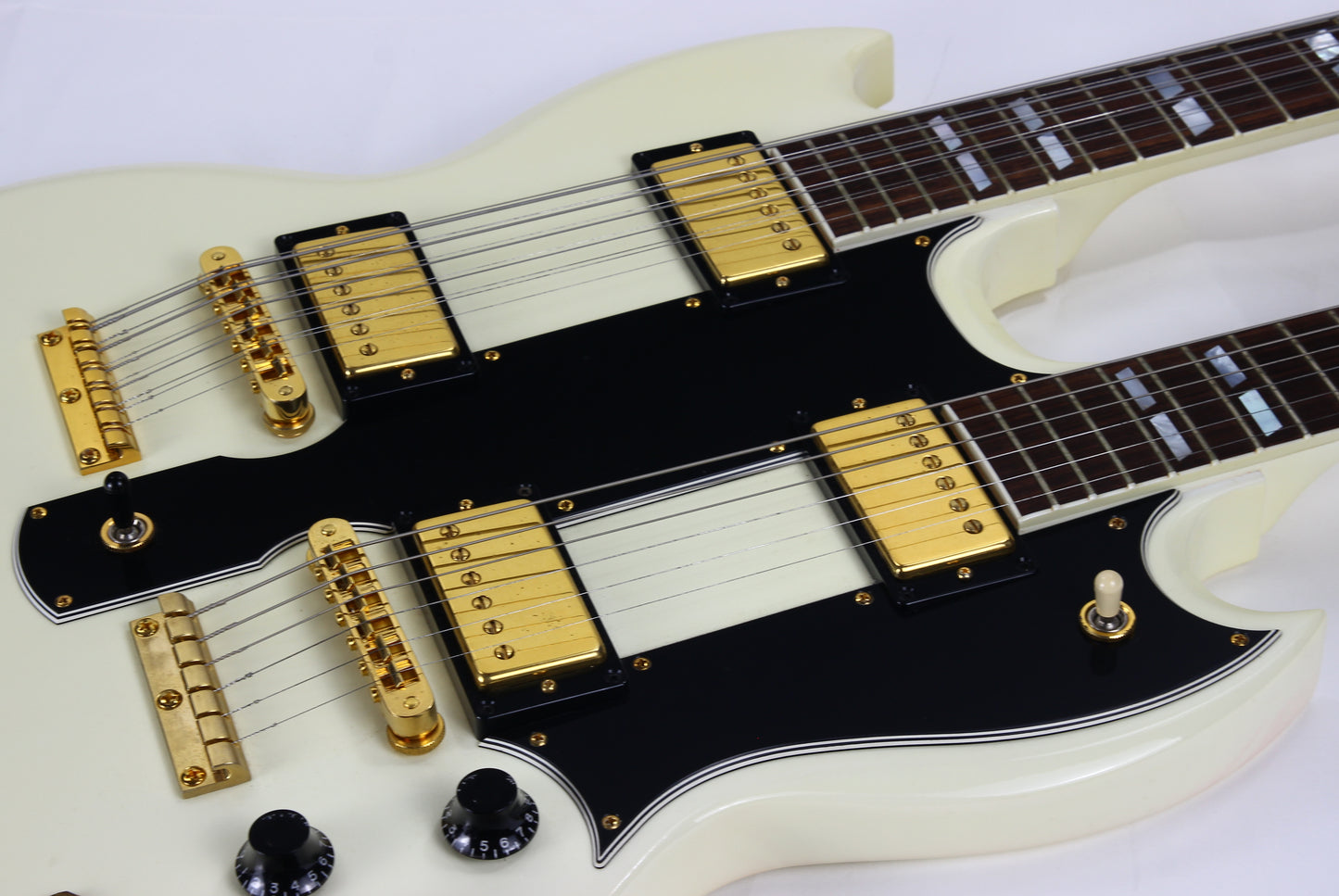 CLEAN 2001 Gibson EDS-1275 Double neck SG Alpine White 6/12 - Don Felder Alex Lifeson Jimmy Page Vibes