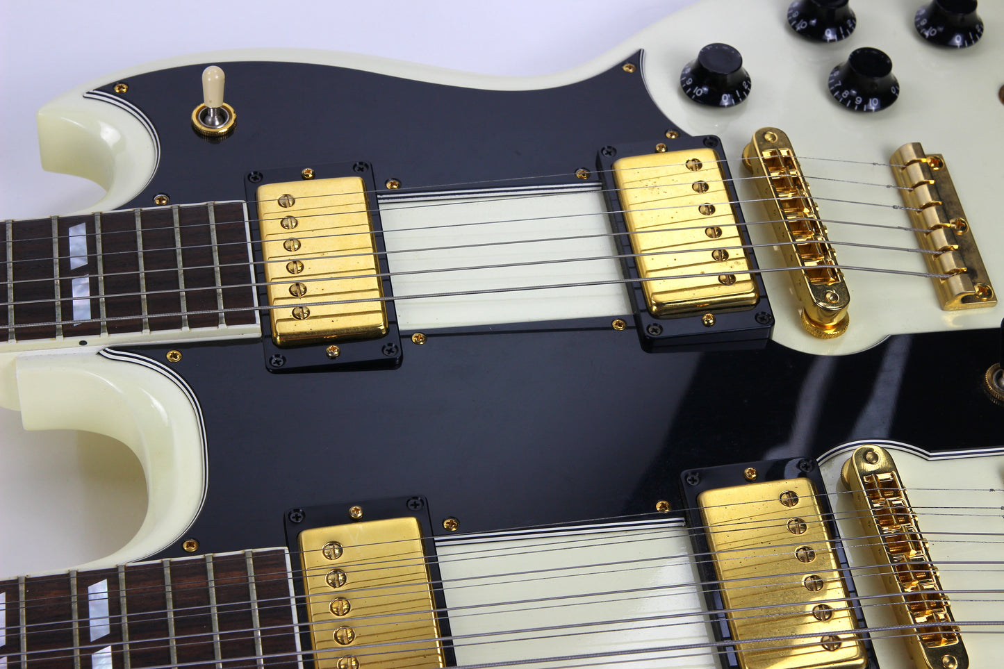 CLEAN 2001 Gibson EDS-1275 Double neck SG Alpine White 6/12 - Don Felder Alex Lifeson Jimmy Page Vibes