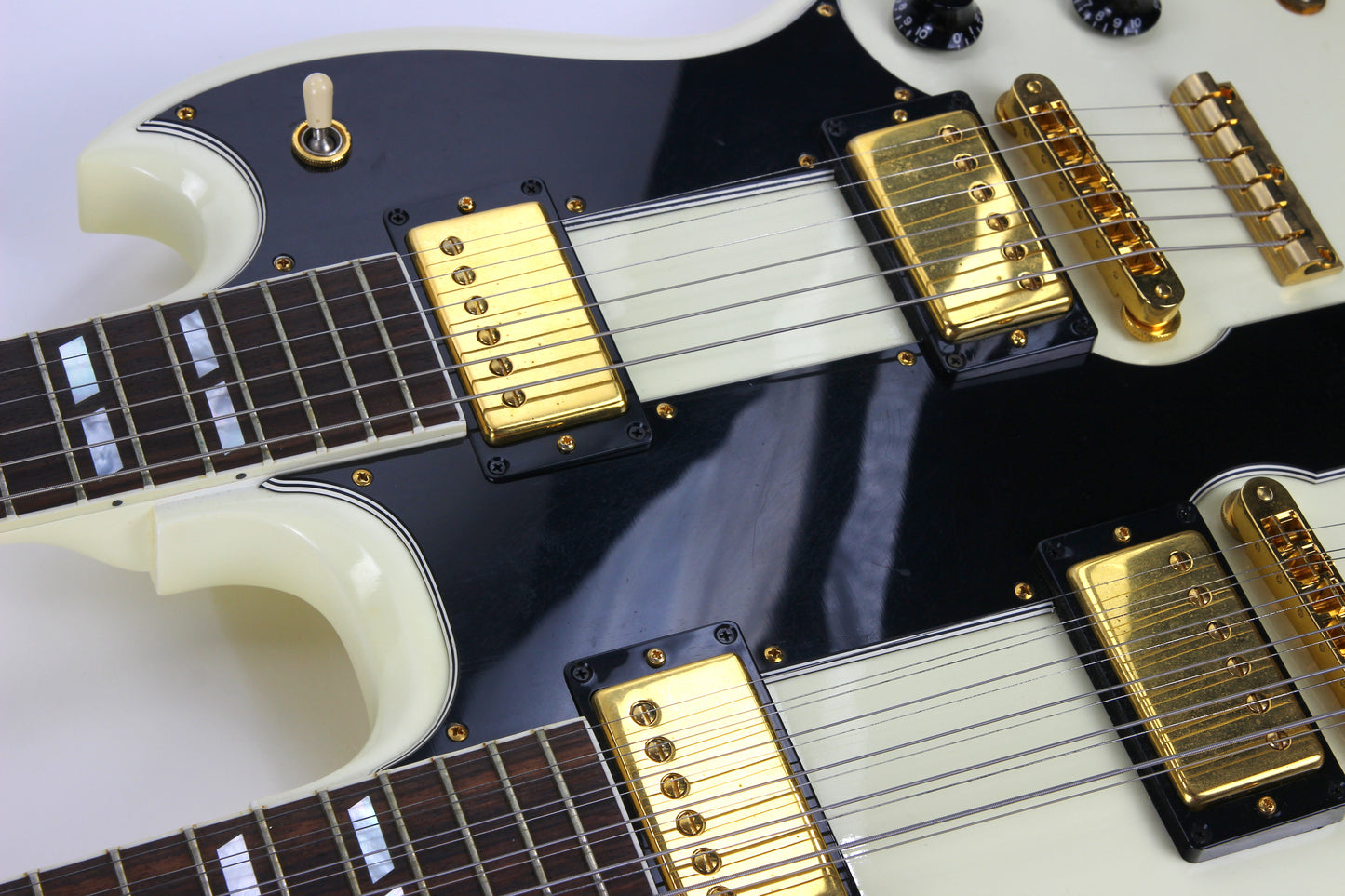 CLEAN 2001 Gibson EDS-1275 Double neck SG Alpine White 6/12 - Don Felder Alex Lifeson Jimmy Page Vibes