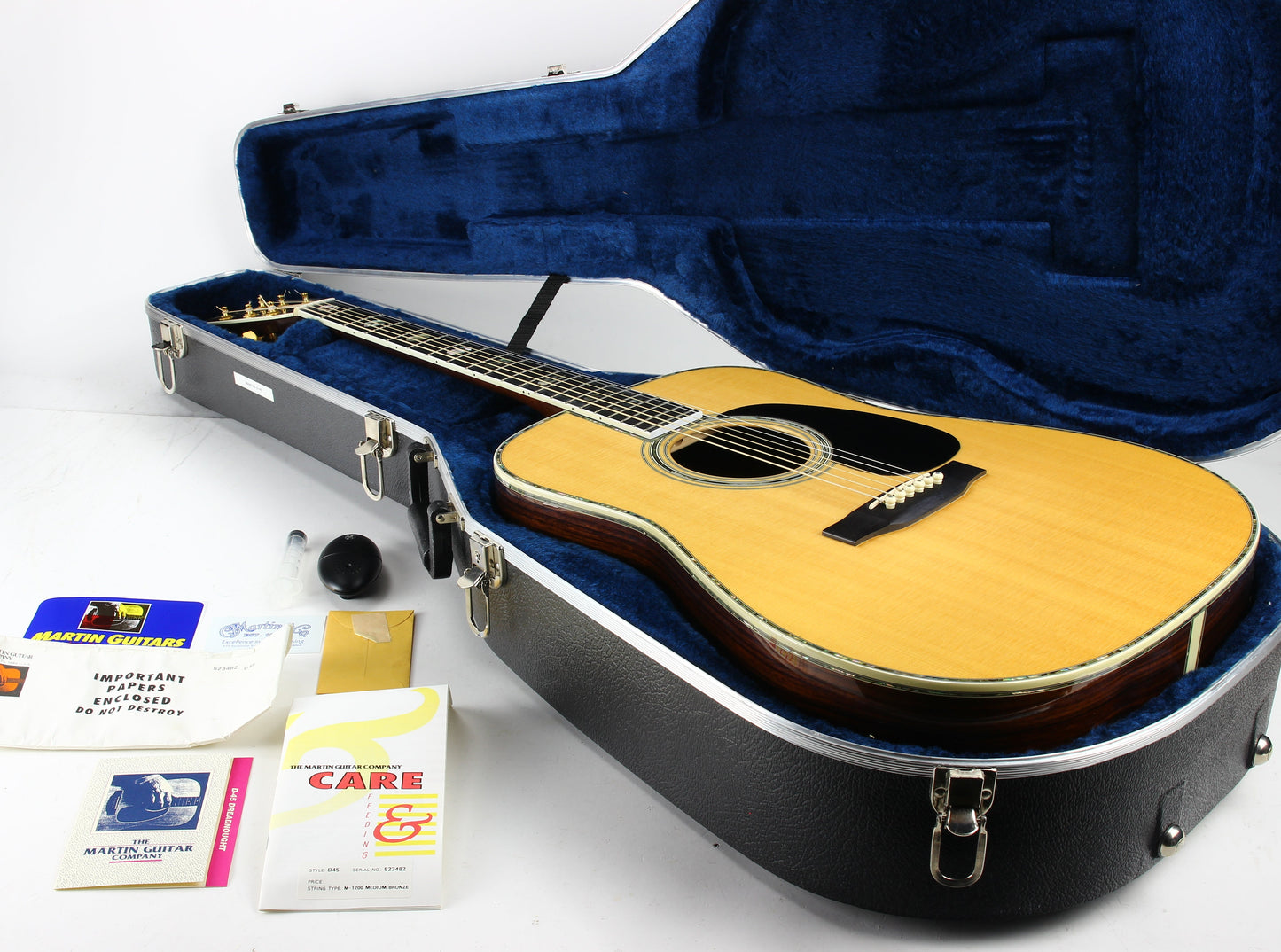 MINTY w/ TAGS! 1993 Martin D-45 Dreadnought Acoustic Guitar One Owner! - d28 d45 d35