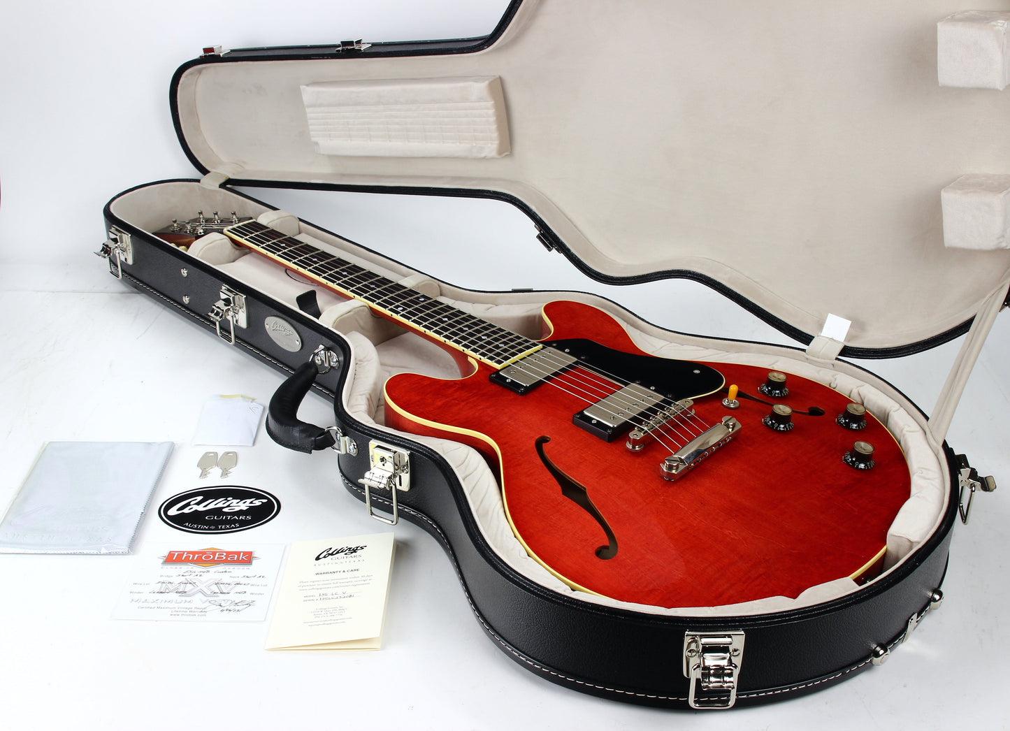 MINTY 2023 Collings I35 LC V VINTAGE Aged Cherry - Lightweight, Relic Finish, Throbak ESG-102B,