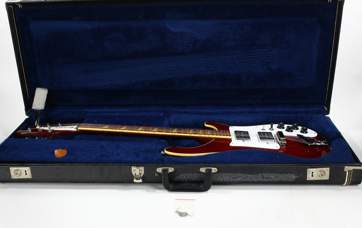 1982 Rickenbacker 481 Slant Fret BURGUNDYGLO - Clean, Original Case, Keys, 480 4001 6-String Guitar