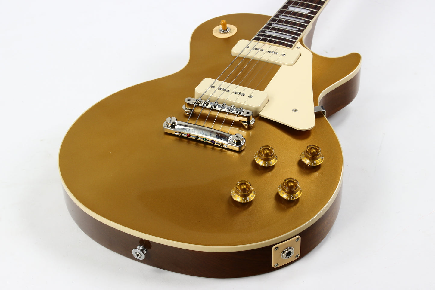 Gibson USA '50s Les Paul Standard 2023 P90 Goldtop Electric Guitar w Case