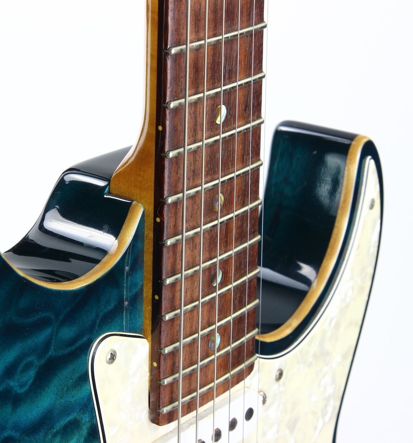 2003 Don Grosh USA Custom BENT TOP Tom Holmes Humbuckers & Piezo | Artist-Owned, Quilt Top, Matching Headstock