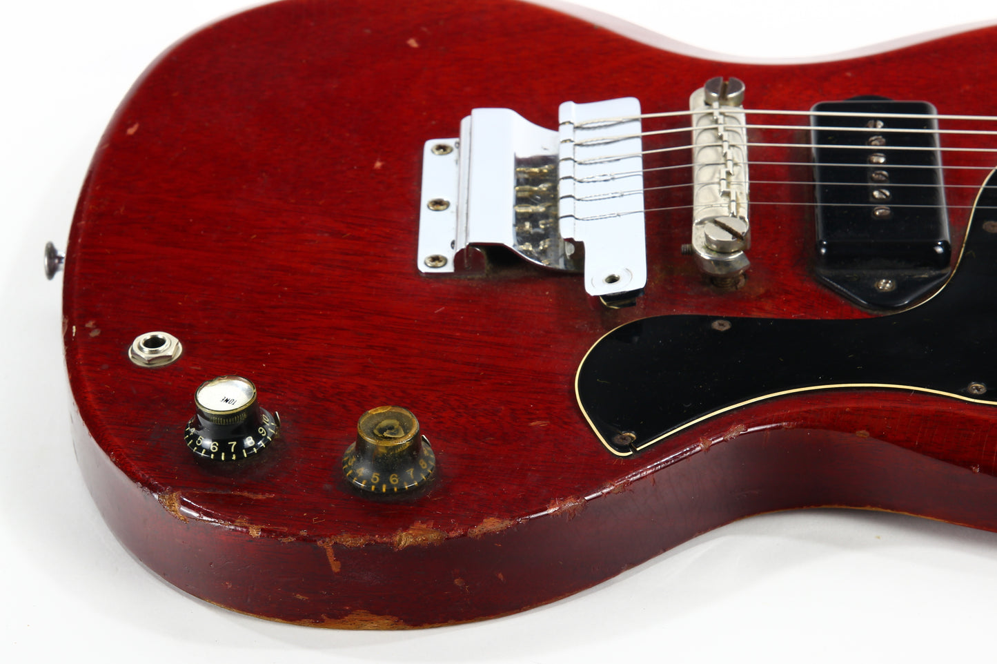 Early 1965 Gibson SG Jr. Junior WIDE NUT Cherry - No breaks, No refins, Original Hardshell Case! Les Paul 1964