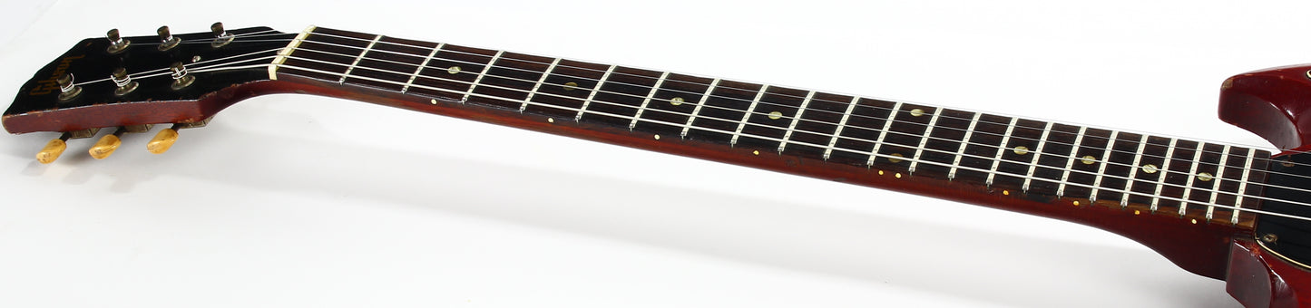 Early 1965 Gibson SG Jr. Junior WIDE NUT Cherry - No breaks, No refins, Original Hardshell Case! Les Paul 1964
