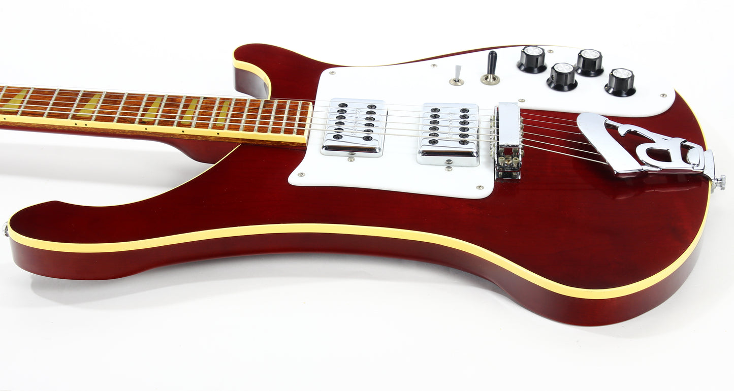 1982 Rickenbacker 481 Slant Fret BURGUNDYGLO - Clean, Original Case, Keys, 480 4001 6-String Guitar