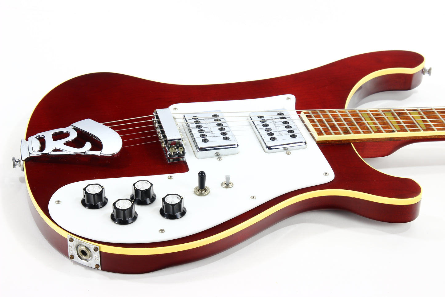 1982 Rickenbacker 481 Slant Fret BURGUNDYGLO - Clean, Original Case, Keys, 480 4001 6-String Guitar
