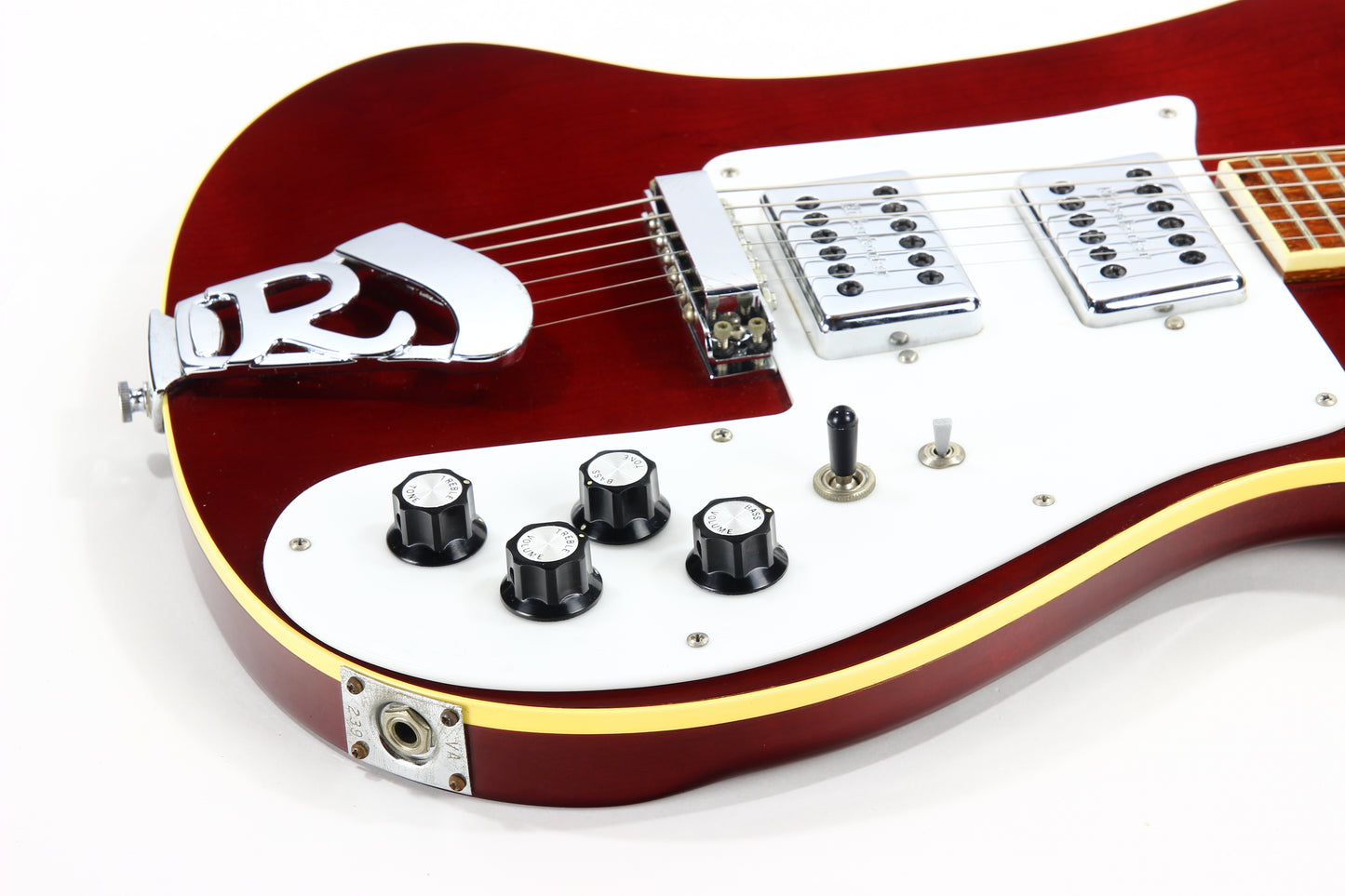 1982 Rickenbacker 481 Slant Fret BURGUNDYGLO - Clean, Original Case, Keys, 480 4001 6-String Guitar