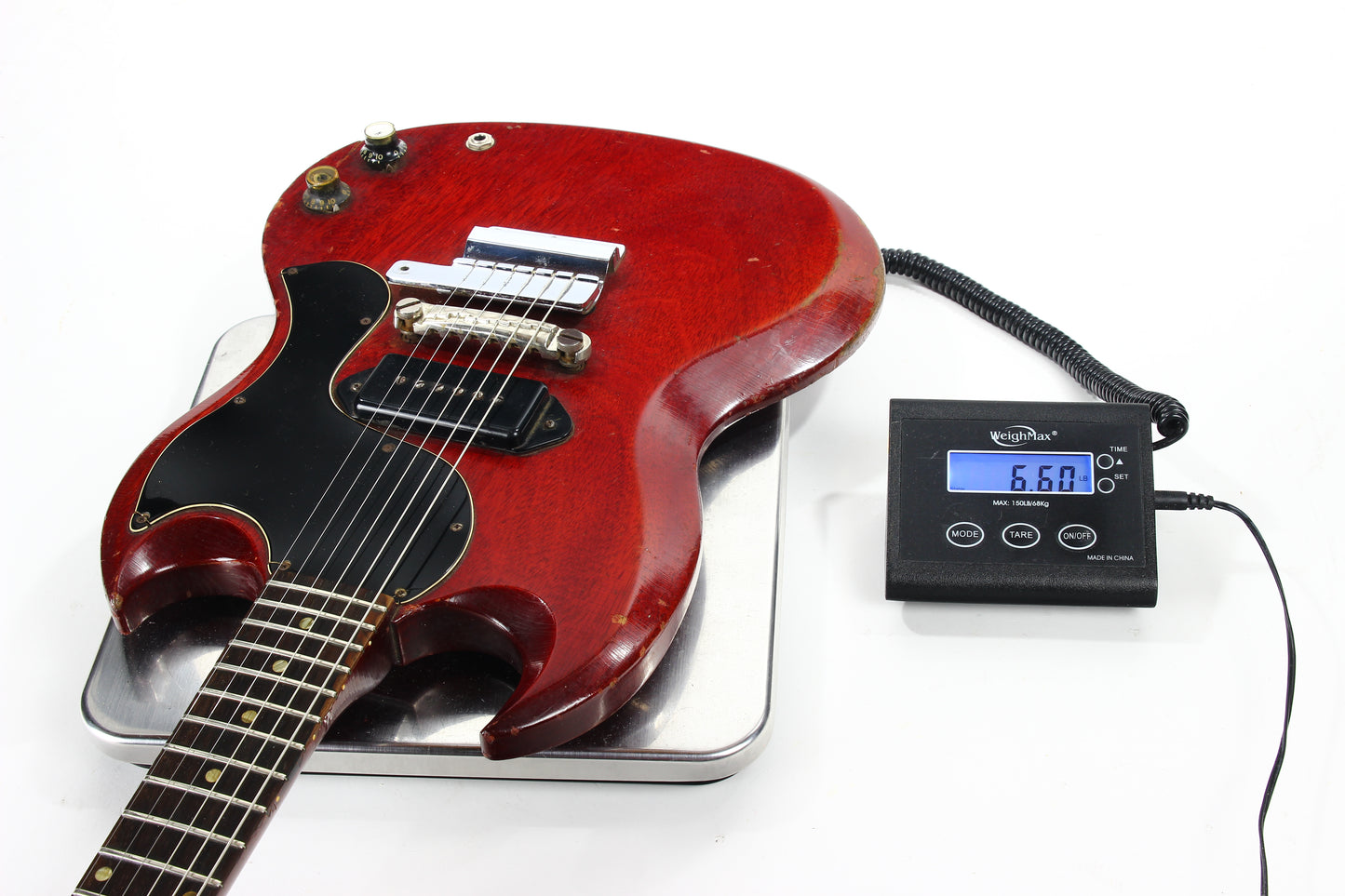 Early 1965 Gibson SG Jr. Junior WIDE NUT Cherry - No breaks, No refins, Original Hardshell Case! Les Paul 1964