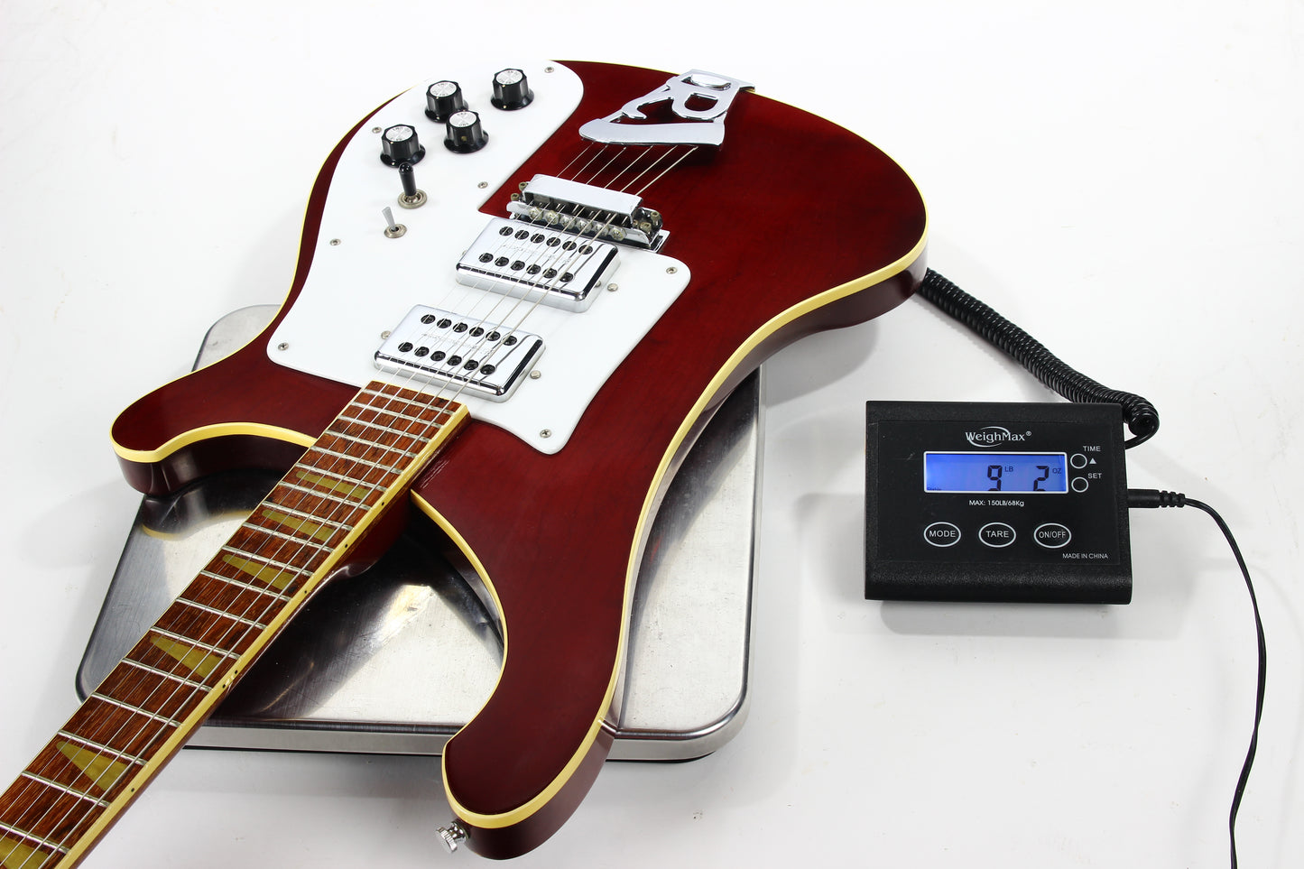 1982 Rickenbacker 481 Slant Fret BURGUNDYGLO - Clean, Original Case, Keys, 480 4001 6-String Guitar