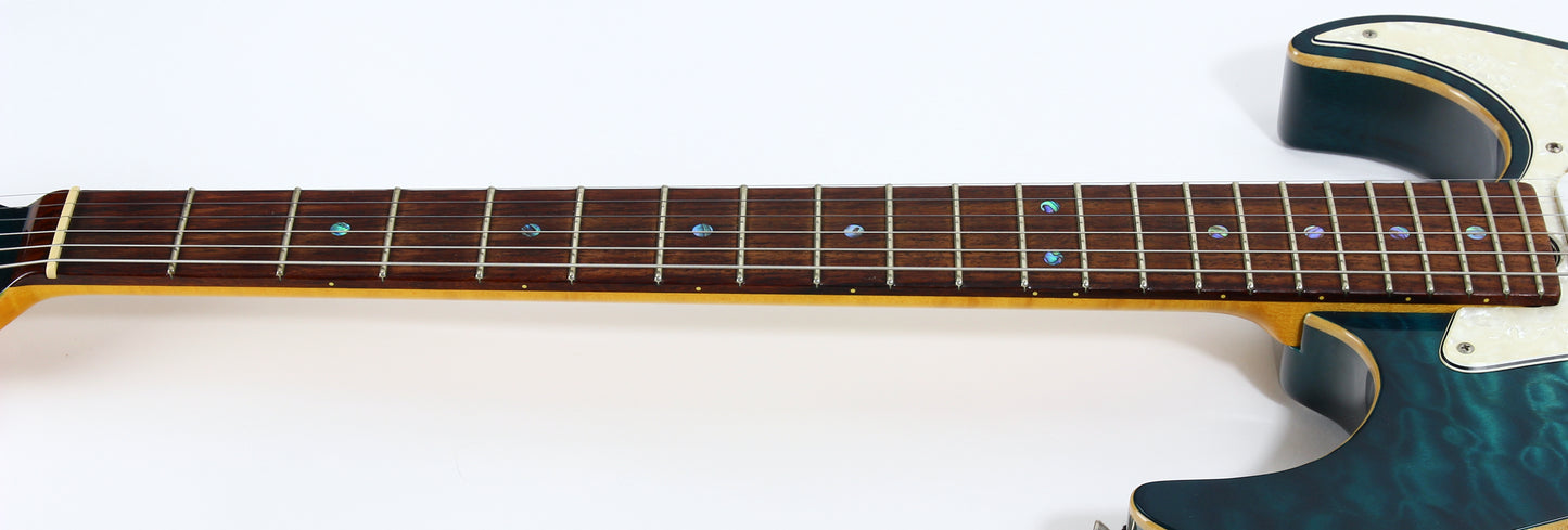 2003 Don Grosh USA Custom BENT TOP Tom Holmes Humbuckers & Piezo | Artist-Owned, Quilt Top, Matching Headstock