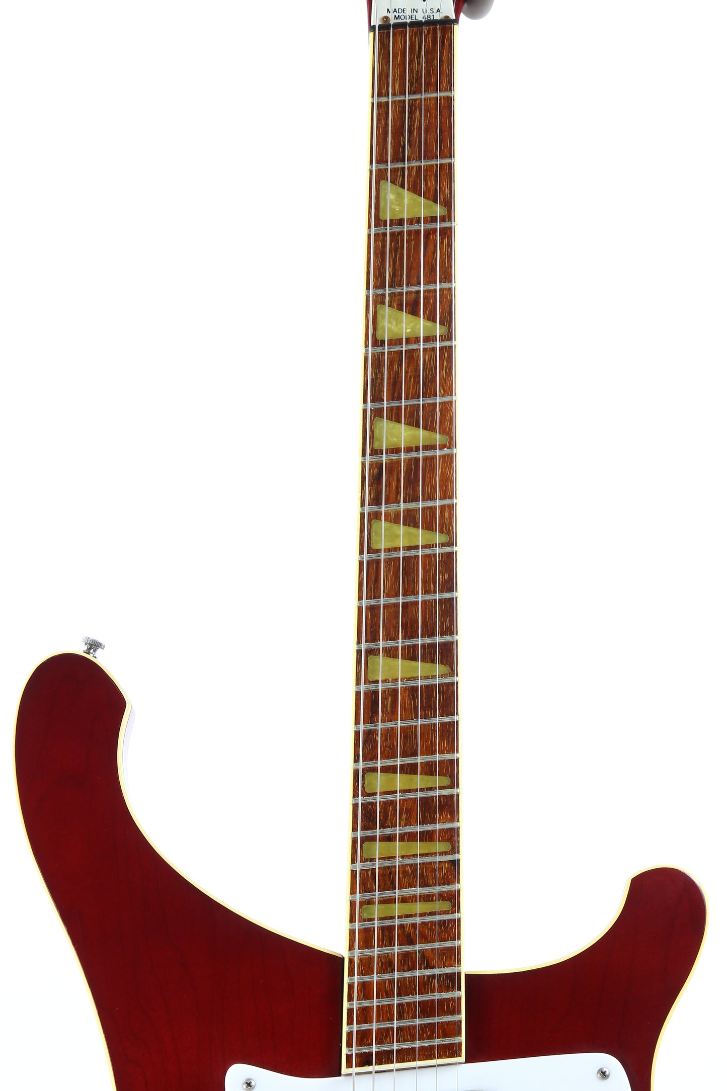 1982 Rickenbacker 481 Slant Fret BURGUNDYGLO - Clean, Original Case, Keys, 480 4001 6-String Guitar