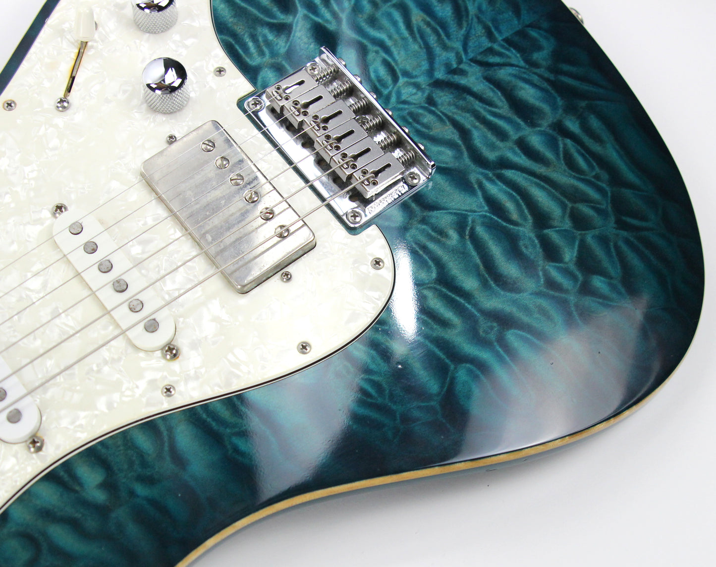 2003 Don Grosh USA Custom BENT TOP Tom Holmes Humbuckers & Piezo | Artist-Owned, Quilt Top, Matching Headstock