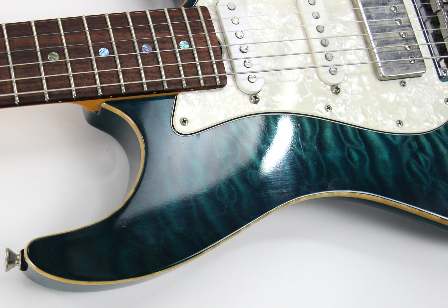2003 Don Grosh USA Custom BENT TOP Tom Holmes Humbuckers & Piezo | Artist-Owned, Quilt Top, Matching Headstock