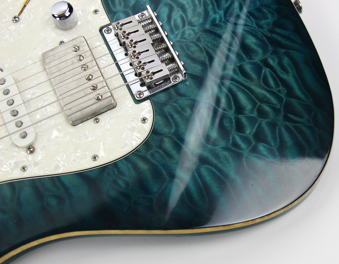 2003 Don Grosh USA Custom BENT TOP Tom Holmes Humbuckers & Piezo | Artist-Owned, Quilt Top, Matching Headstock