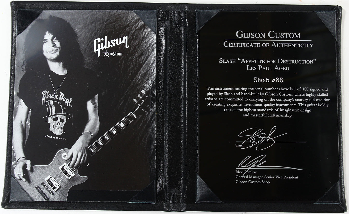 2010 Gibson Custom Shop SLASH AFD Les Paul Murphy AGED & SIGNED Appetite For Destruction '59 LP
