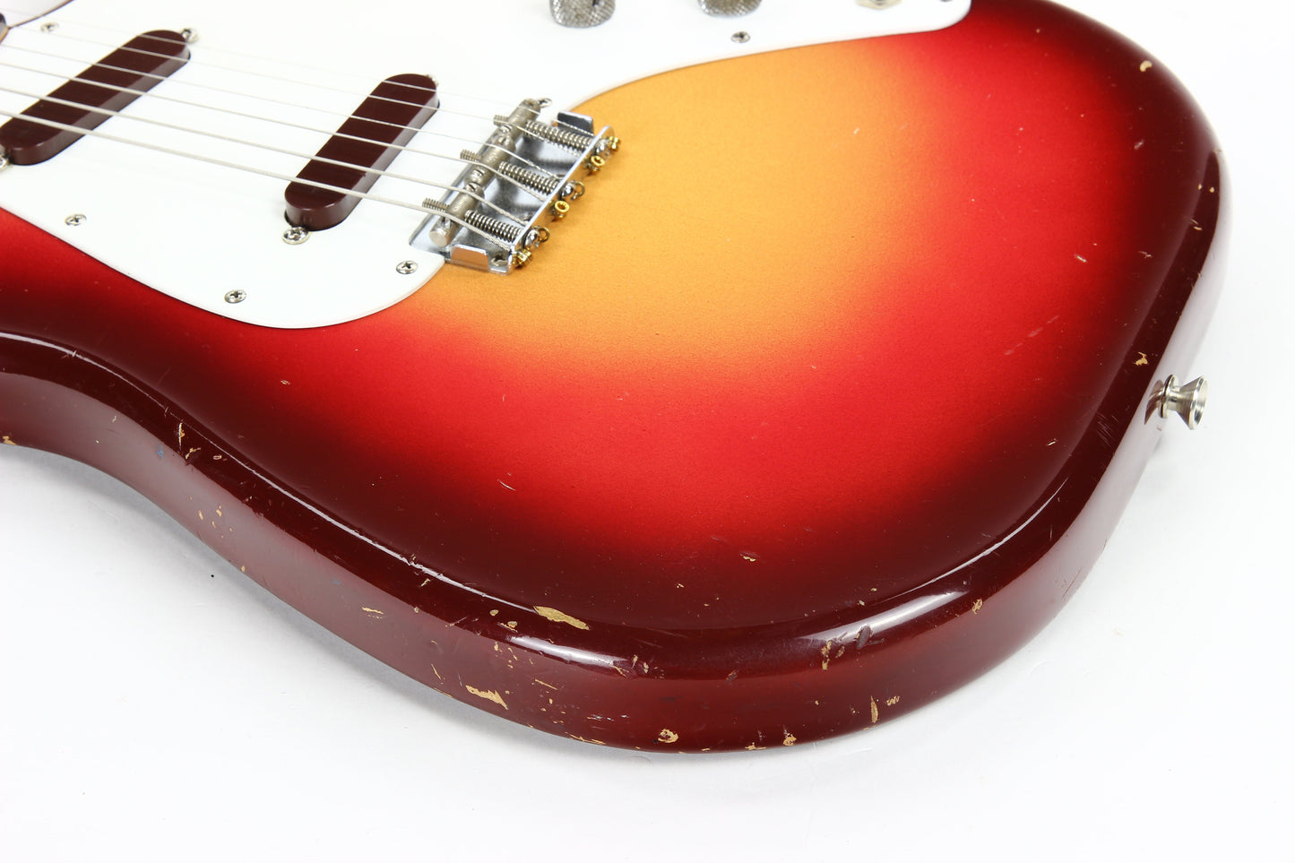 1961 Fender Duo Sonic Vintage PRE-CBS Electric Guitar -- Slab-Board, Sunburst, musicmaster, mustang, hardtail