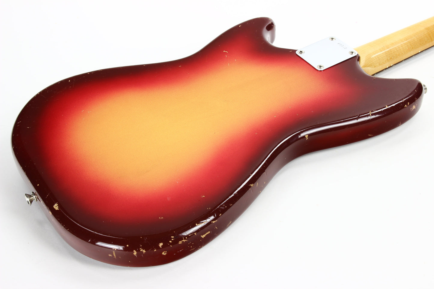 1961 Fender Duo Sonic Vintage PRE-CBS Electric Guitar -- Slab-Board, Sunburst, musicmaster, mustang, hardtail