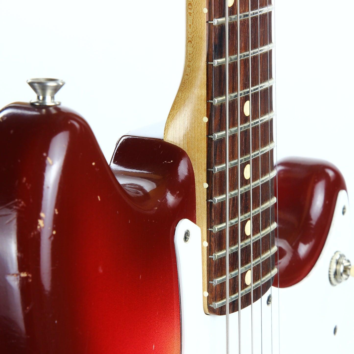 1961 Fender Duo Sonic Vintage PRE-CBS Electric Guitar -- Slab-Board, Sunburst, musicmaster, mustang, hardtail