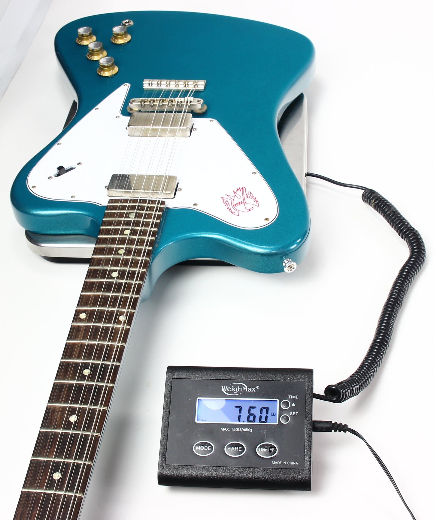 Gibson Custom Shop 1965 Non-Reverse Firebird V 12-String Reissue Electric Guitar Aqua Mist VOS