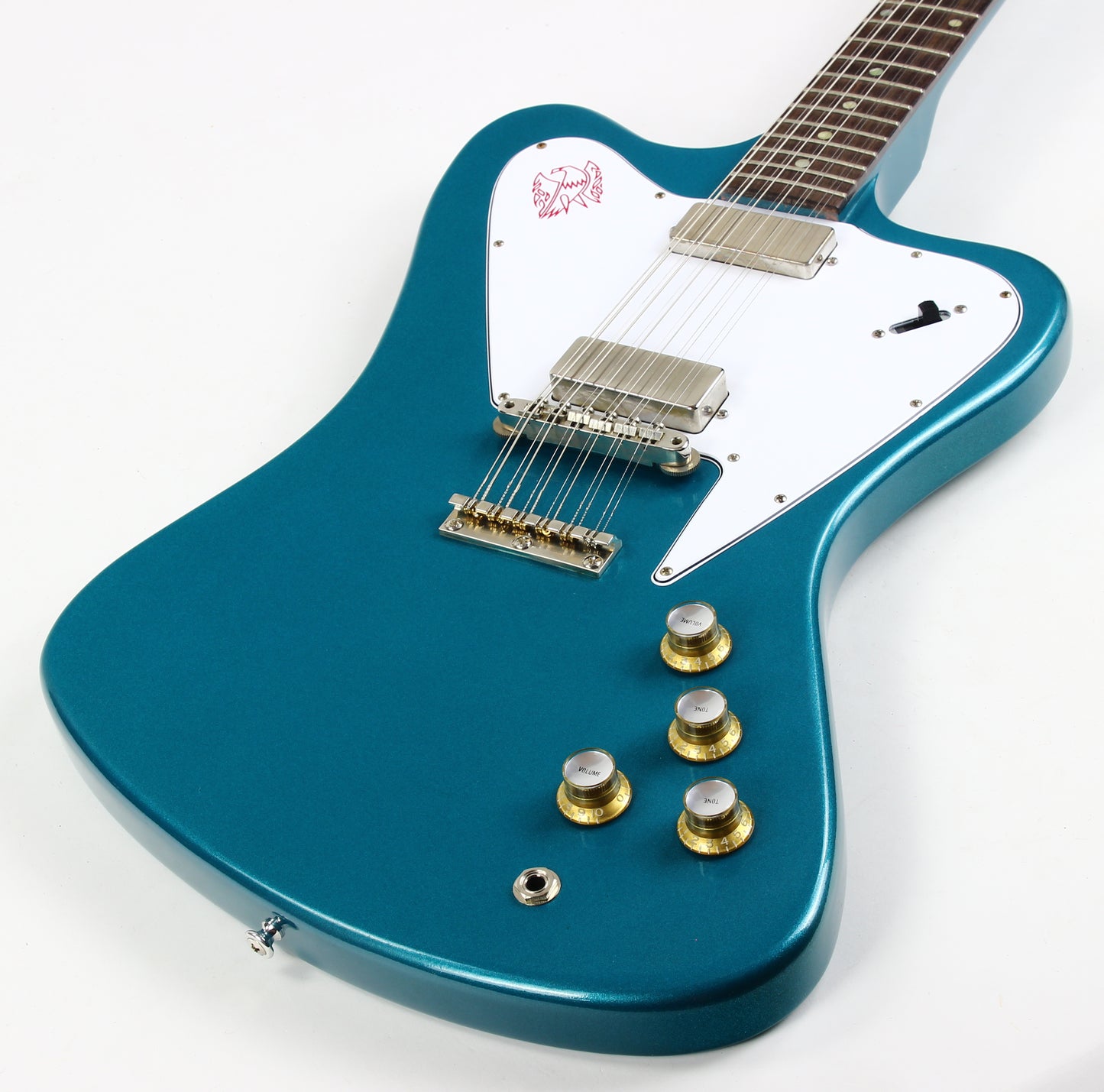 Gibson Custom Shop 1965 Non-Reverse Firebird V 12-String Reissue Electric Guitar Aqua Mist VOS