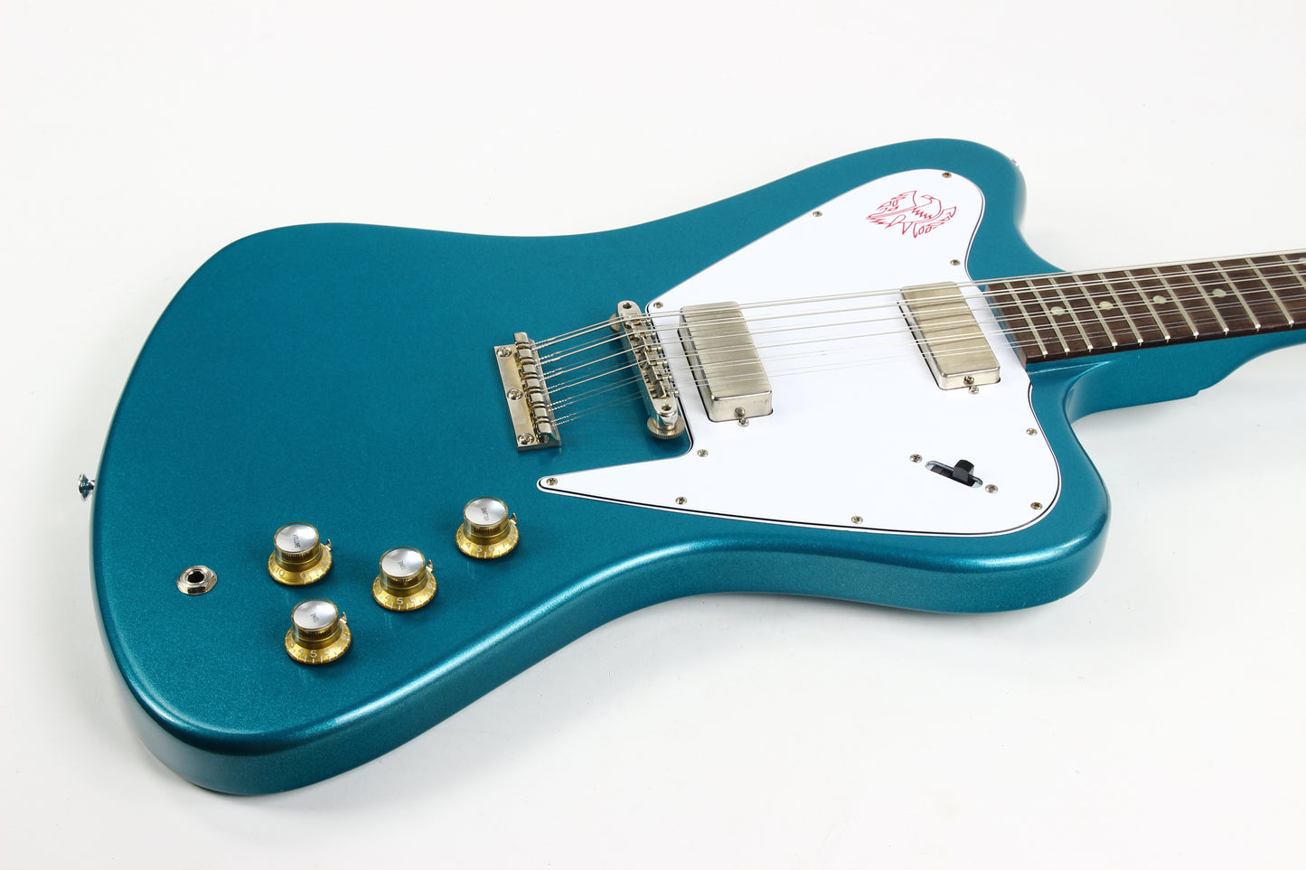 Gibson Custom Shop 1965 Non-Reverse Firebird V 12-String Reissue Electric Guitar Aqua Mist VOS