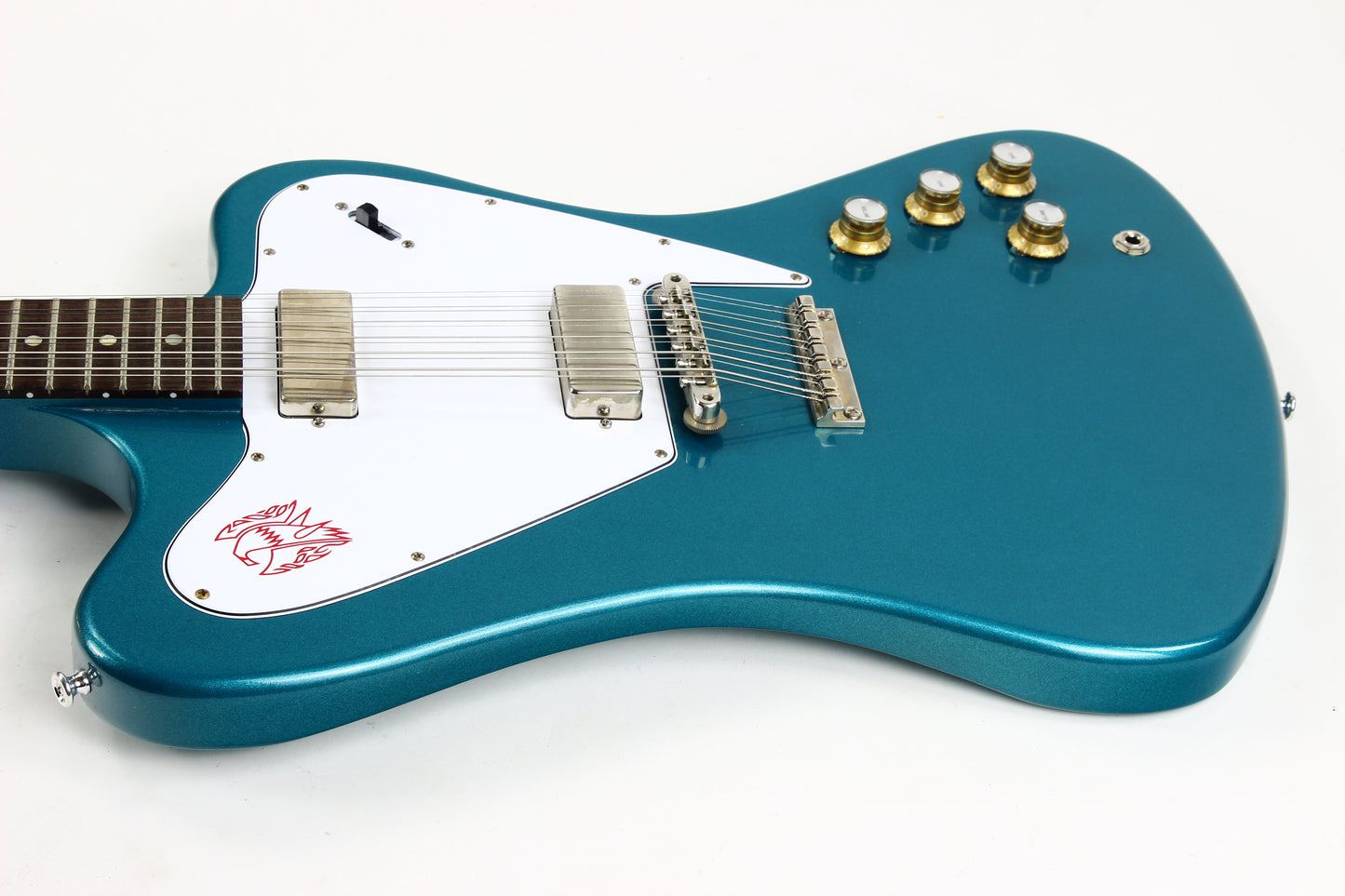 Gibson Custom Shop 1965 Non-Reverse Firebird V 12-String Reissue Electric Guitar Aqua Mist VOS