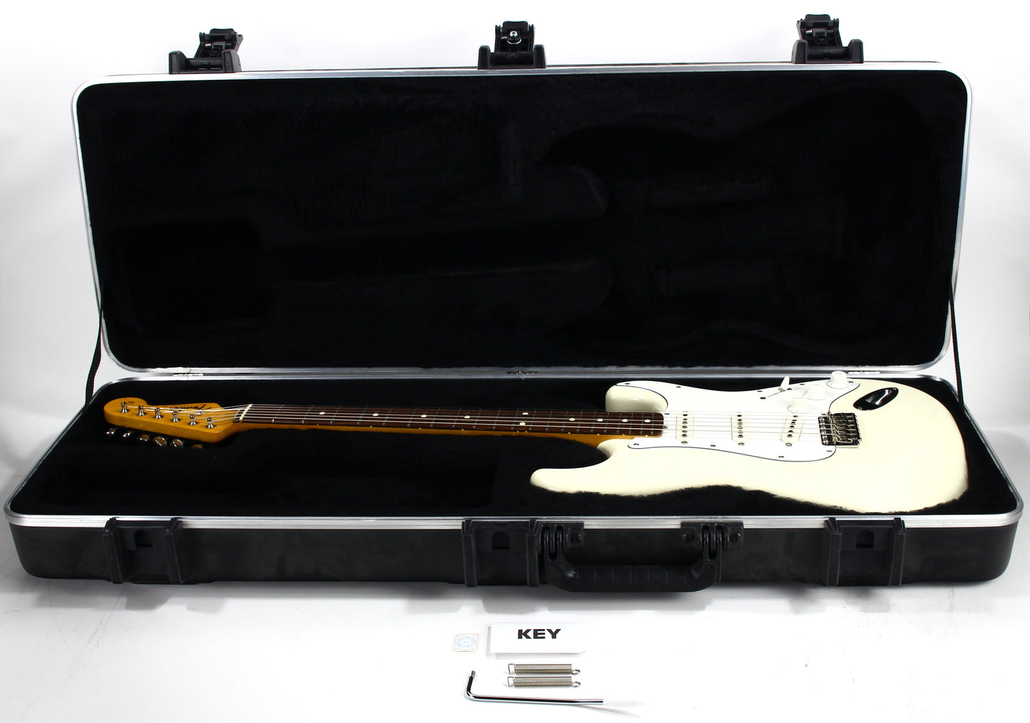 1982 Fender JV Japan ST62-65 '62 Stratocaster Vintage Reissue Olympic White - USA Fullerton RED-BOTTOM Pickups, MIJ