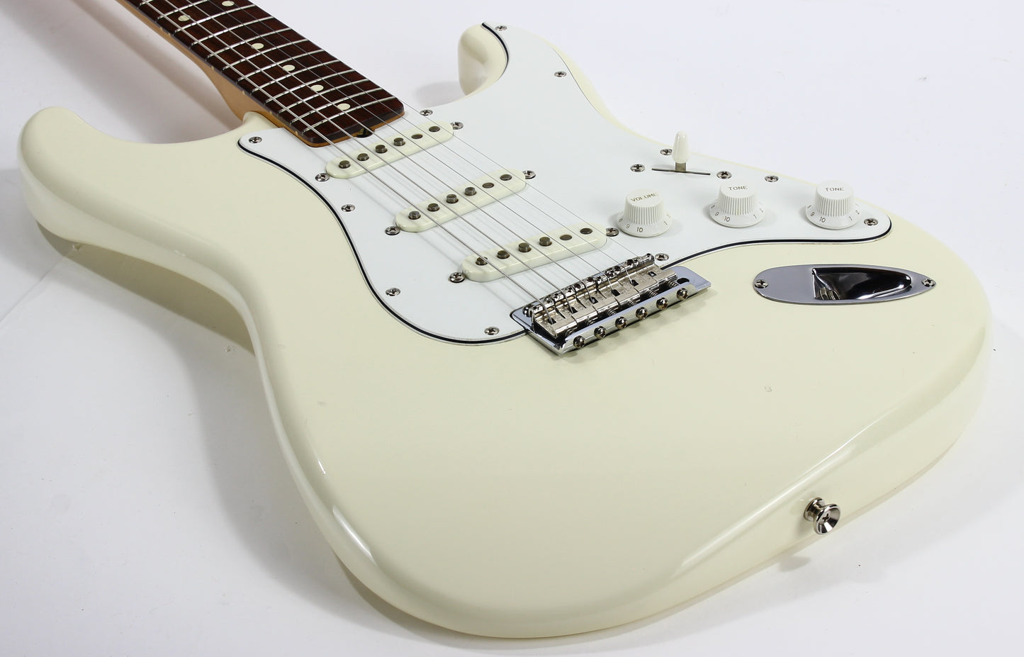 1982 Fender JV Japan ST62-65 '62 Stratocaster Vintage Reissue Olympic White - USA Fullerton RED-BOTTOM Pickups, MIJ