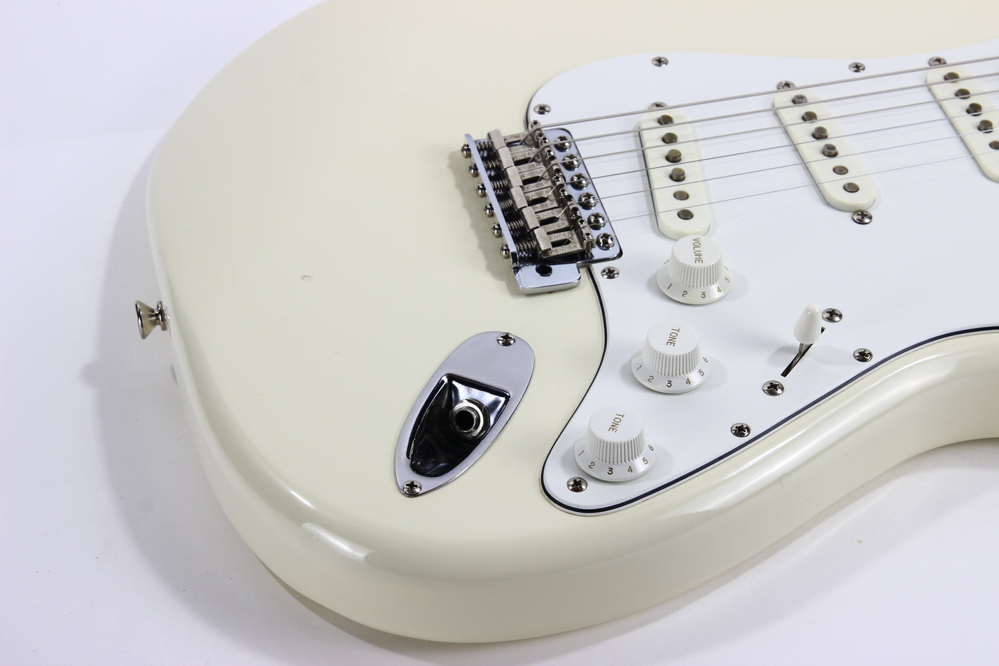 1982 Fender JV Japan ST62-65 '62 Stratocaster Vintage Reissue Olympic White - USA Fullerton RED-BOTTOM Pickups, MIJ