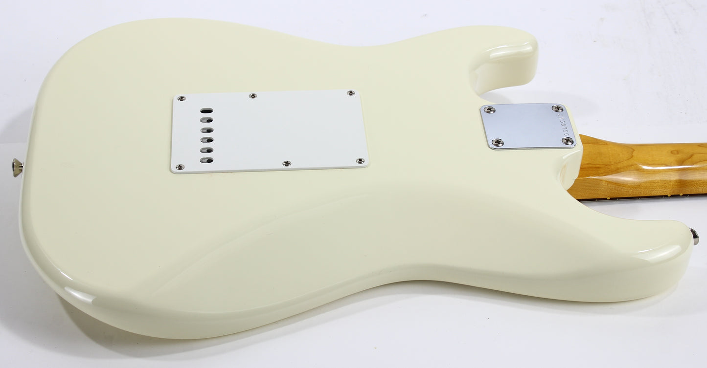 1982 Fender JV Japan ST62-65 '62 Stratocaster Vintage Reissue Olympic White - USA Fullerton RED-BOTTOM Pickups, MIJ