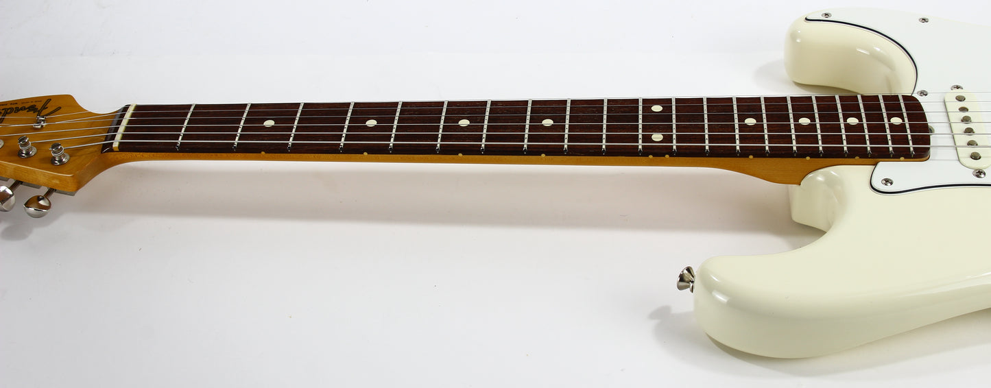 1982 Fender JV Japan ST62-65 '62 Stratocaster Vintage Reissue Olympic White - USA Fullerton RED-BOTTOM Pickups, MIJ