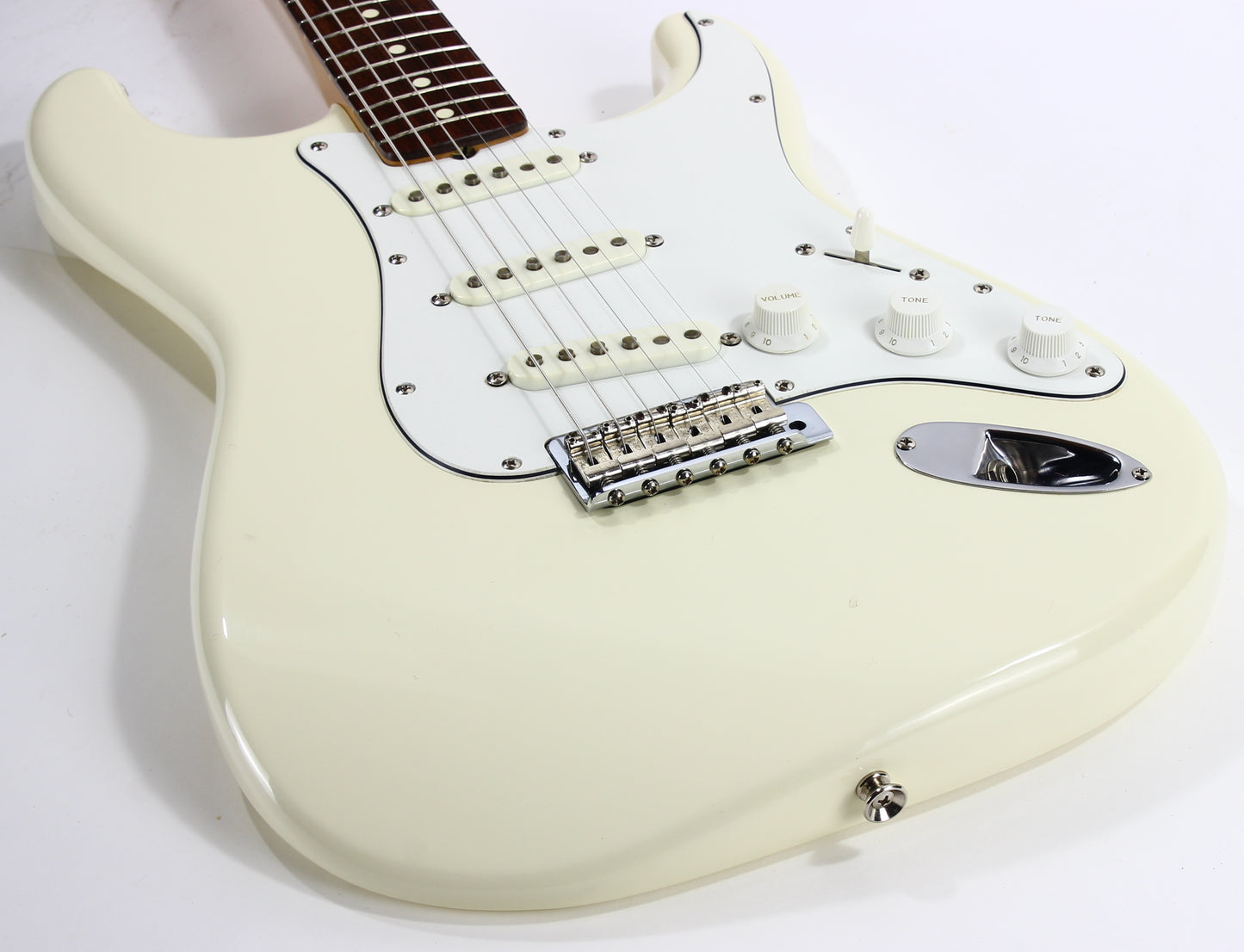 1982 Fender JV Japan ST62-65 '62 Stratocaster Vintage Reissue Olympic White - USA Fullerton RED-BOTTOM Pickups, MIJ