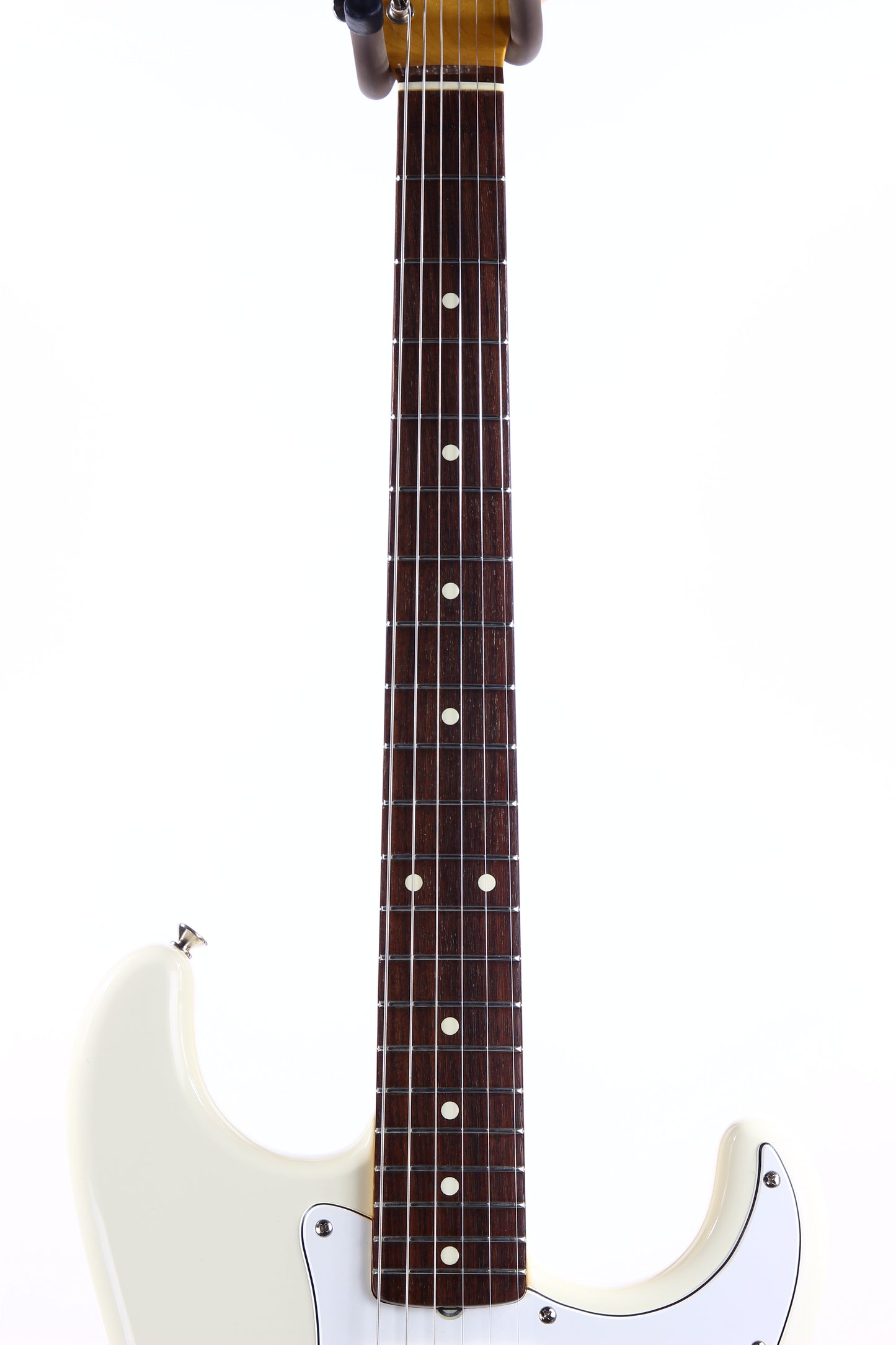1982 Fender JV Japan ST62-65 '62 Stratocaster Vintage Reissue Olympic White - USA Fullerton RED-BOTTOM Pickups, MIJ