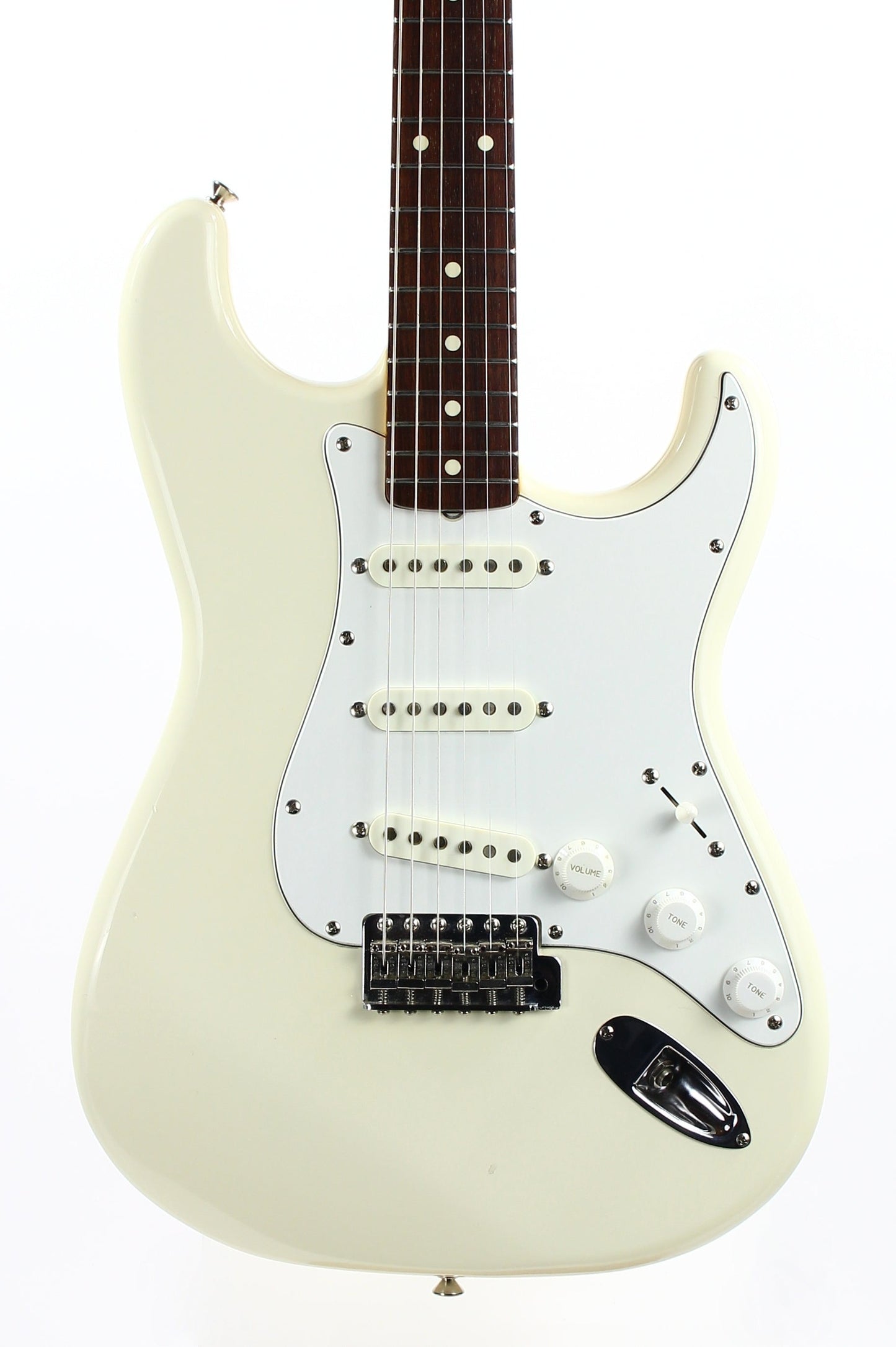 1982 Fender JV Japan ST62-65 '62 Stratocaster Vintage Reissue Olympic White - USA Fullerton RED-BOTTOM Pickups, MIJ